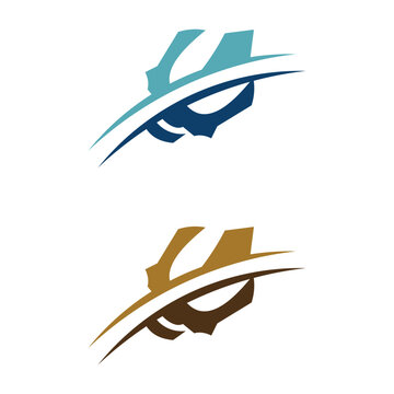 Trident logo vector template illustration
