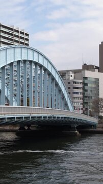 Eitai Bridge Over Sumida River in Tokyo Japan
