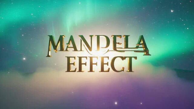 Background with the concept of the Mandela Effect. Mandela Effect.
