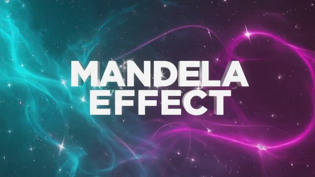 Background with the concept of the Mandela Effect. Mandela Effect.
