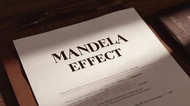 Document with the text "Mandela Effect".