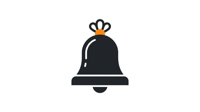 Ringing notification bell animation for YouTube subscribe call to action and app alerts