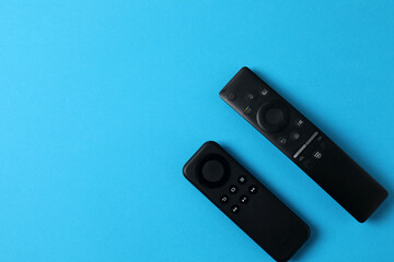 TV remote control on a color background.  © Pixora ST 