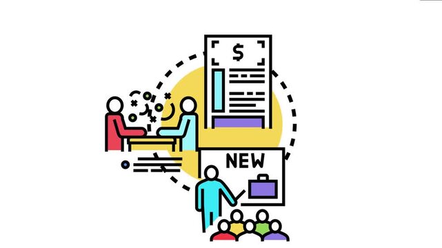 People ending an agreement and signing a new contract for business stipulations, discussing future strategy, and making important financial decisions for project renewal