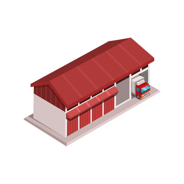 KOPDES is Indonesian Village Cooperative Supermarket Illustration in Isometric Design Vector