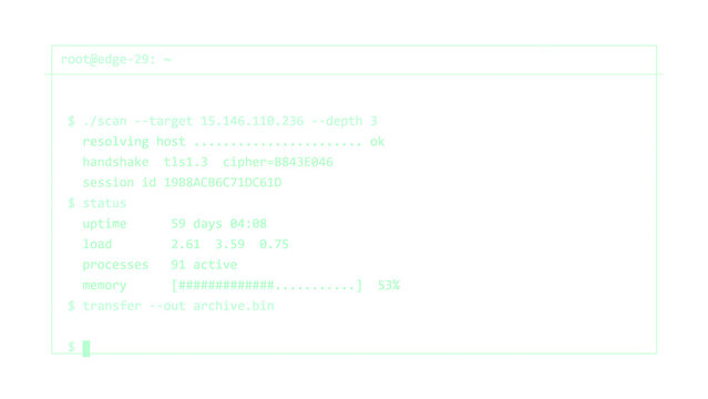 Hacker screen overlay, terminal window in phosphor green monospace text, computer console interface on transparent background