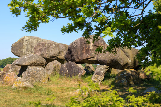 Mystical dolmen D15 at Loon on a summer's day