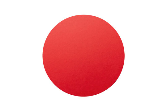 Simple red circular paper shape with subtle texture