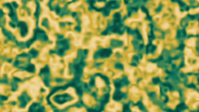 Iridescent oil slick swirling, seamless loop motion background, emerald gold