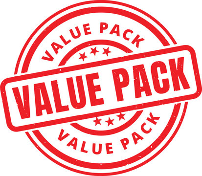VALUE PACK red rubber stamp text