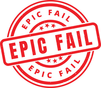 EPIC FAIL red rubber stamp text
