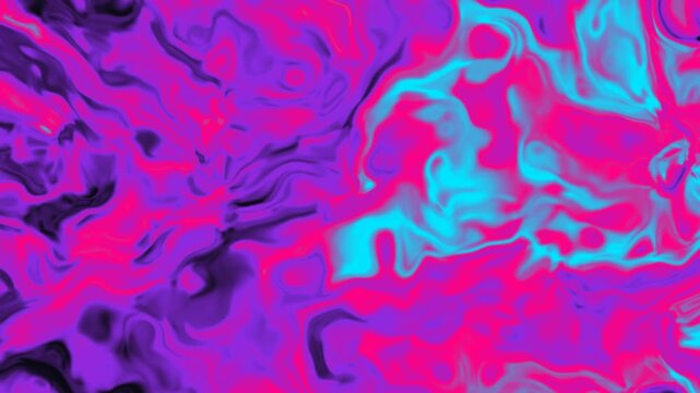 Flowing marble ink swirls, seamless loop motion background, neon cyber