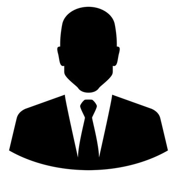 Logo director ejecutivo. S&iacute;mbolo CEO. Icono con dibujo sencillo de la silueta de un hombre con traje y corbata
