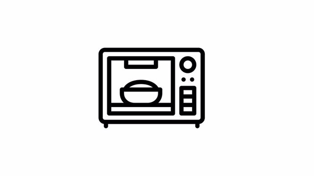 microwave minimalist stroke animation