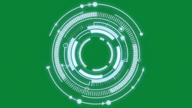 Glowing Futuristic HUD Circle Tech Interface Motion Graphics Loop