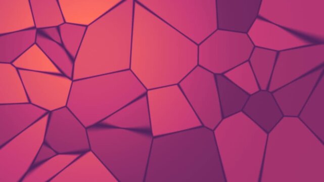 Stained glass with shifting light, seamless loop motion background, sunset coral