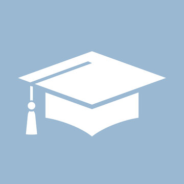 Mortarboard education hat vector icon