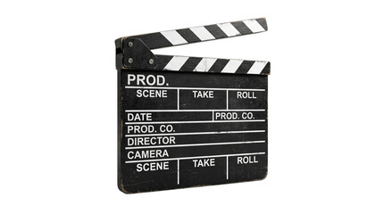 Naklejka premium Classic black movie clapperboard for film production