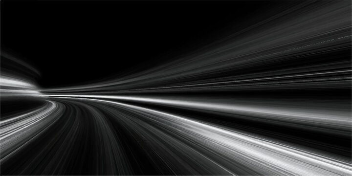 Abstract light streaks convey a sense of rapid motion and energy, creating a dynamic and futuristic visual effect.
