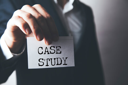 sticky note with the words case study