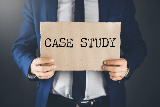 sticky note with the words case study