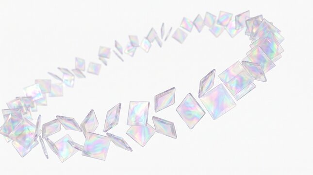 3D Abstract Background with Champagne Gold Frosted Glass Plates and Soft Warm Studio Refraction