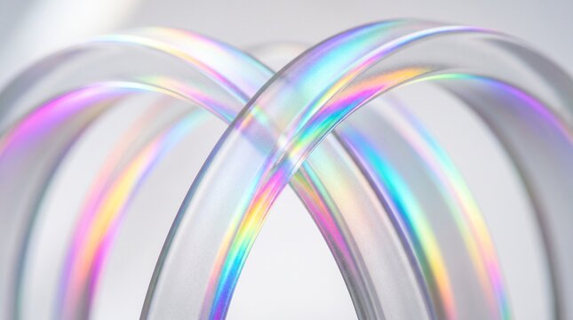 3D Abstract Background with Champagne Gold Frosted Glass Plates and Soft Warm Studio Refraction