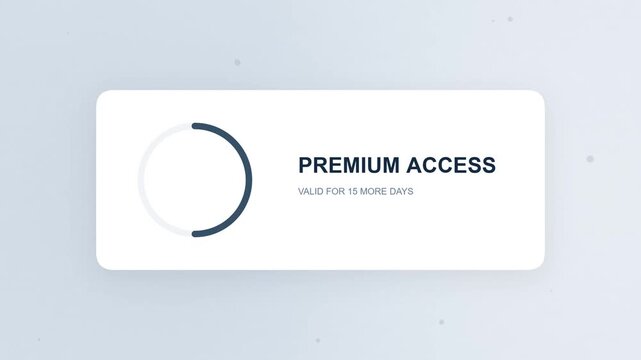 Premium Access Subscription Expiration Countdown Animation