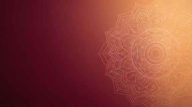 Elegant mandala pattern on gradient background