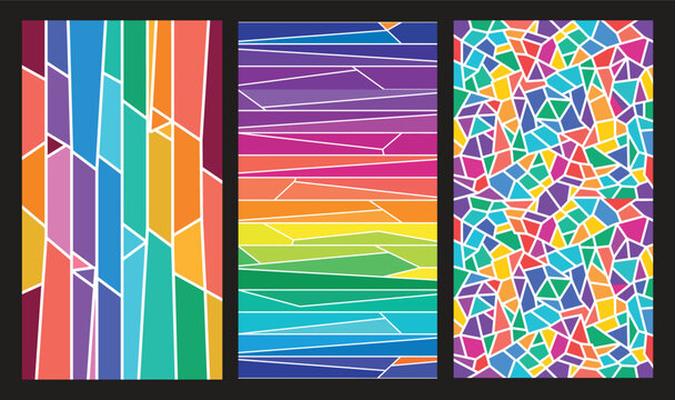 Abstract colorful geometric vector illustration featuring vibrant cmyk primary colors and clean minimalist typography elements