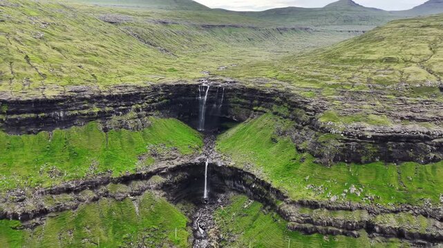 Foss&aacute; Waterfall Near Hald&oacute;rsv&iacute;k, Faroe Islands
