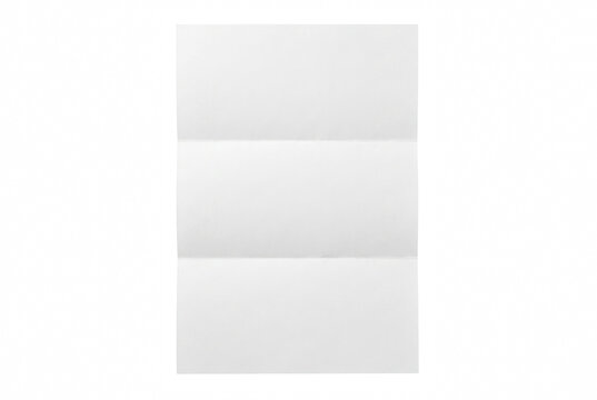 Blank white paper folded into three sections