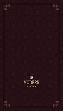 A dark, sophisticated design with a geometric floral pattern