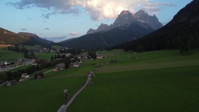 Drone footage of north italy dolomites - trento