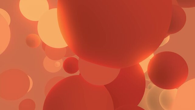 Zoomed in orange abstract orbs and circles