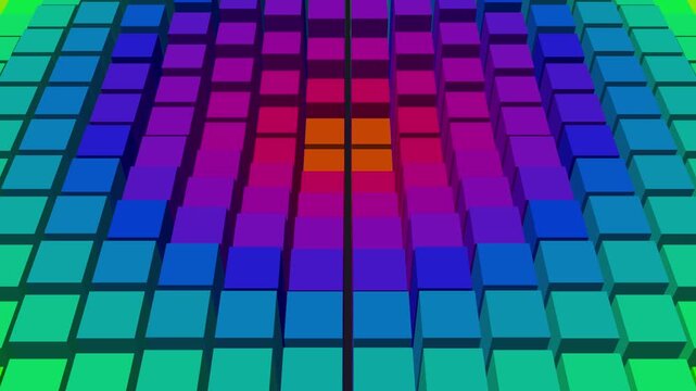 Pride colours on disco retro blocks