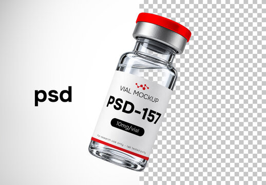 Peptides or medicine vial mockup