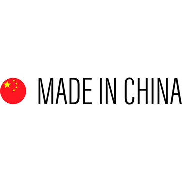China flag stamp with Made in China text