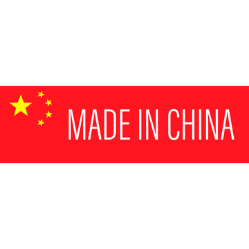 China flag stamp with Made in China text