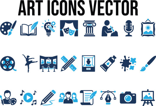 Art Icons Vector Collection  Creative, Design & Art Symbols