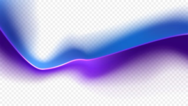 Dynamic Blue Purple Abstract Wave Element, Vector Illustration