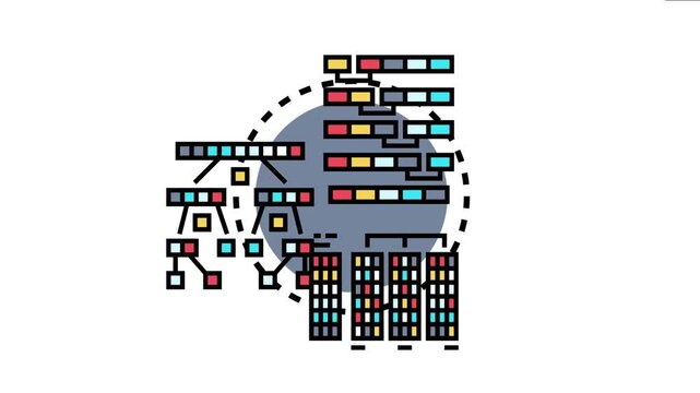 Bubble sorting algorithm visualizing data organization across multiple steps, representing an efficient method for structuring digital information elements in code development and computing