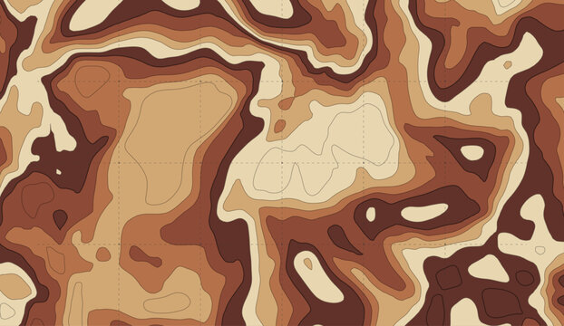 Abstract topographic map showing earth contour lines