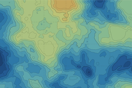 Topographic contour lines showing abstract terrain elevation