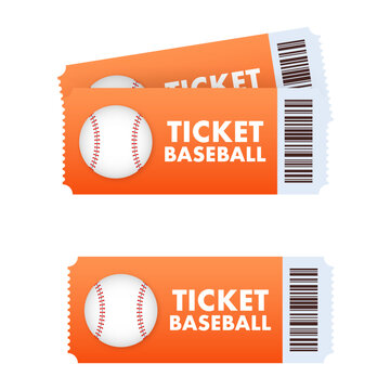 Baseball game tickets for a sporting event admission