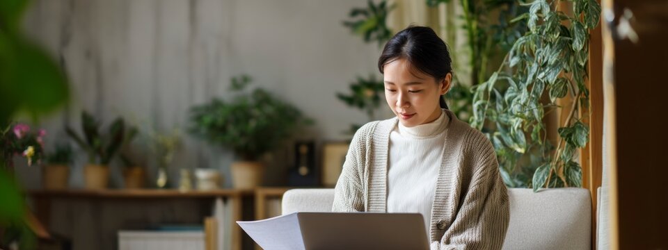 Female therapist taking notes during a counseling session in a calm office. Professional mental health support, psychology consultation and wellness care. banner 
