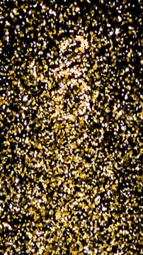 3D animation of inflatable 2026 numbers swelling and bursting into confetti, revealing glowing 2027 digits, symbolizing the festive transition from one year to the next.