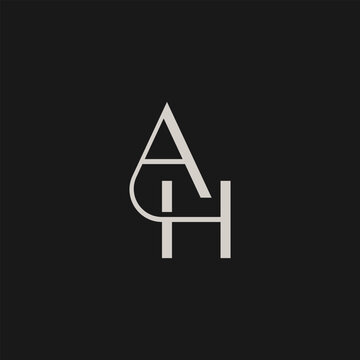 Vintage Letter AH Monogram logo