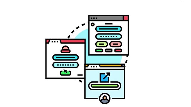 Browser manifest application badges are a developing concept featuring web application icon management, login interfaces, and progress feedback within a connected online environment