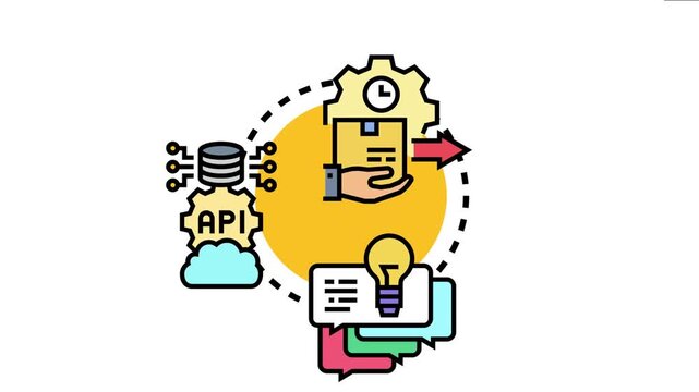 Browser based service concept depicting data exchange, api integration, and cloud computing for delivering online solutions and digital information